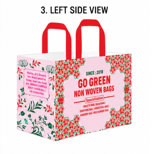 Non Woven Box Bags – Blue Color