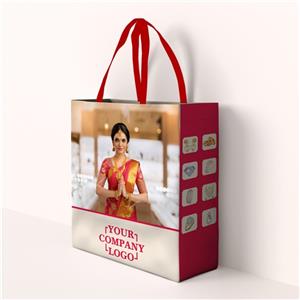 Jewellery Laminated Non Woven Box Carry Bag with Velcro Closure