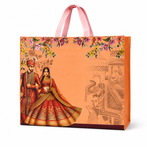 Custom Printed Side Gusset Non Woven Carry Bags