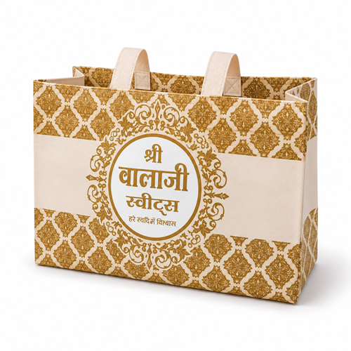 Laminated Mithai Box Carry Bags