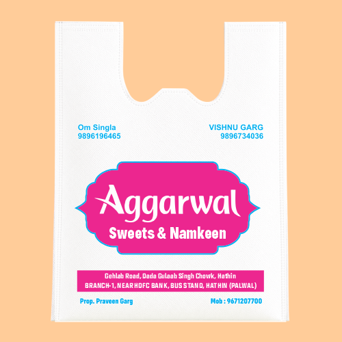 W-Cut Non Woven Grocery Carry Bag