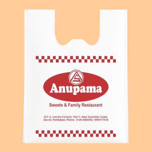 W-Cut Non Woven Retail Store Carry Bag