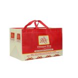 Laminated Non-Woven Sweets (Mithai) Box Bag – Pink Orange Designer - Image 3