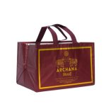 Laminated Non-Woven Sweets (Mithai) Box Bag – Pink Orange Designer - Image 4