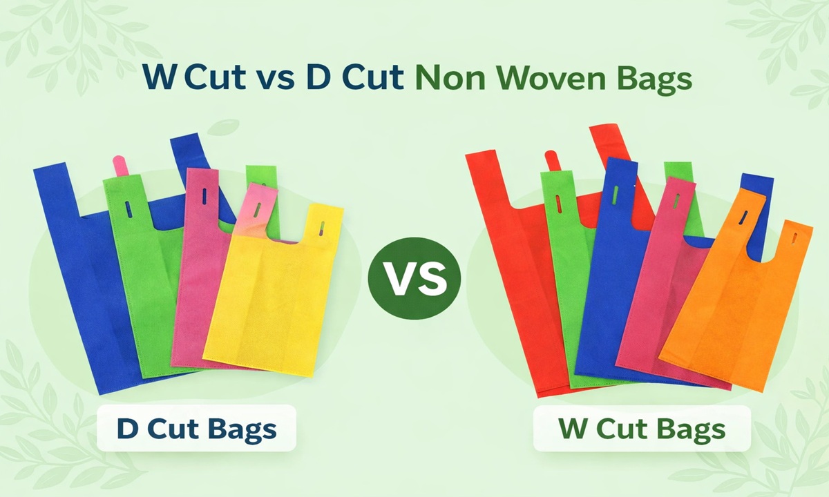 W Cut vs D Cut Non Woven Bags comparison for packaging