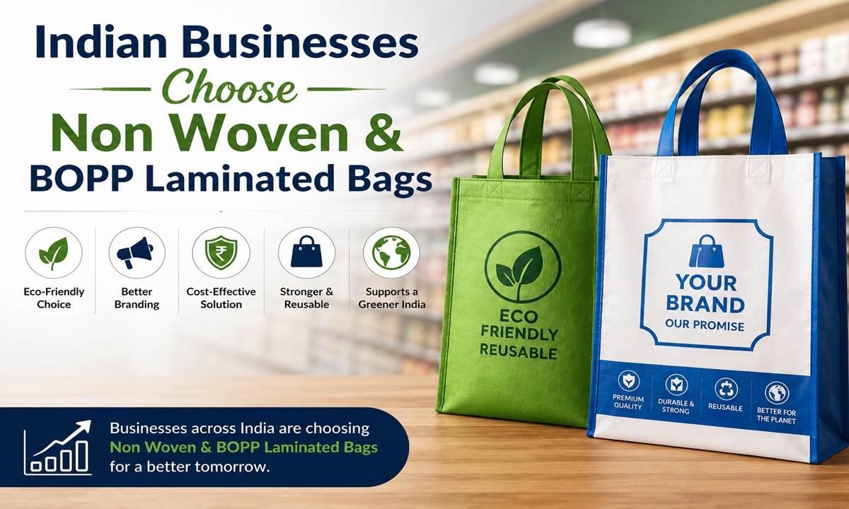 Indian businesses choosing non woven and BOPP laminated bags for eco-friendly, durable, and cost-effective packaging solutions.